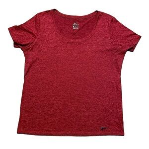 Nike dri fit women’s Heather red short sleeve T shirt crewneck top